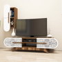 Hanah Home Defne - Mueble de TV Nogal y Blanco